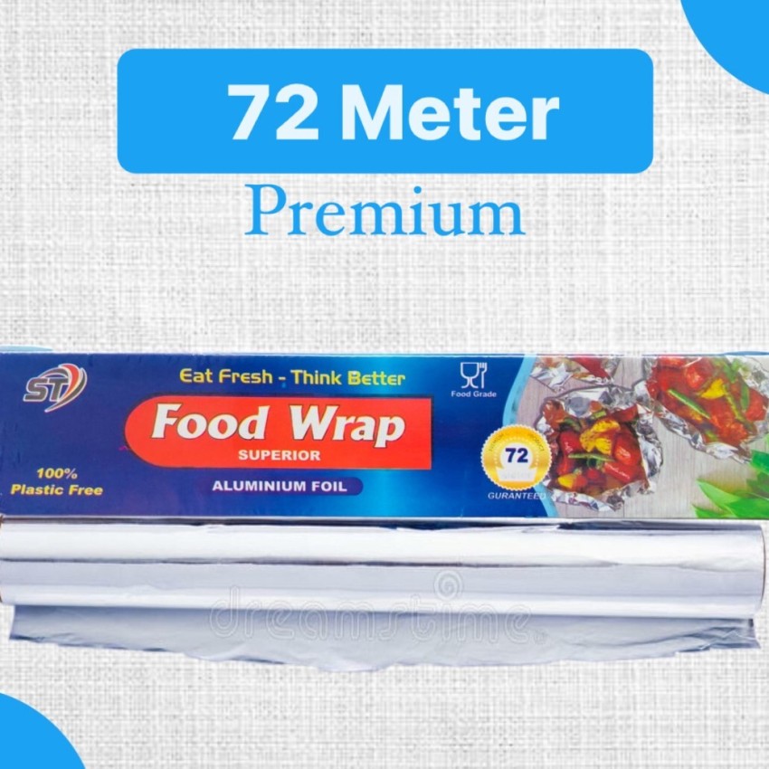 FOODWRAP Kitchen Essentials 72 Meter Aluminium Foil 11 Microns Foil Paper  (Pack of 1) Aluminium Foil Price in India - Buy FOODWRAP Kitchen Essentials  72 Meter Aluminium Foil 11 Microns Foil Paper (