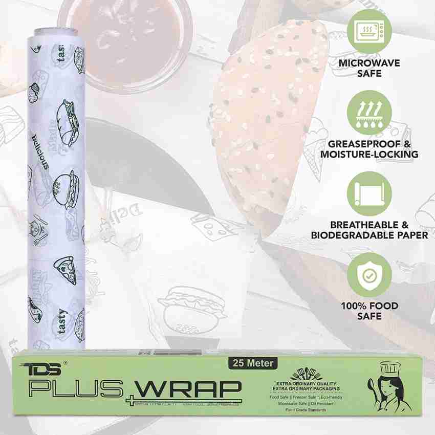 TDS PLUS WRAP TDS 100 Meter Printed Butter Paper Price in India - Buy TDS  PLUS WRAP TDS 100 Meter Printed Butter Paper online at