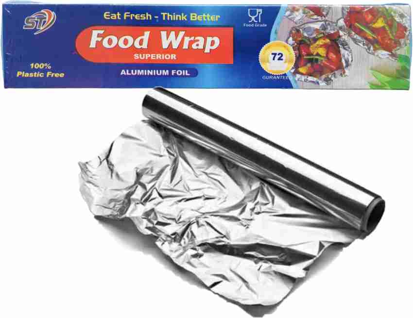 FOODWRAP Kitchen Essentials 72 Meter Aluminium Foil 11 Microns Foil Paper  (Pack of 1) Aluminium Foil Price in India - Buy FOODWRAP Kitchen Essentials  72 Meter Aluminium Foil 11 Microns Foil Paper (