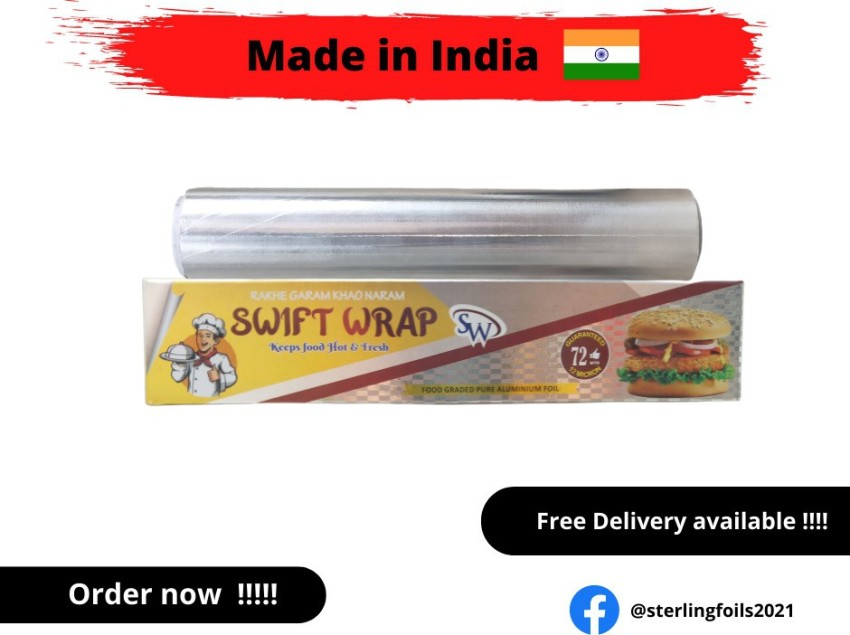 SW SILVER WRAP Food Grade Aluminium foil Paper 1 Kg