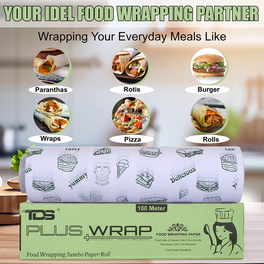 TDS PLUS WRAP TDS 100 Meter Printed Butter Paper Price in India - Buy TDS  PLUS WRAP TDS 100 Meter Printed Butter Paper online at