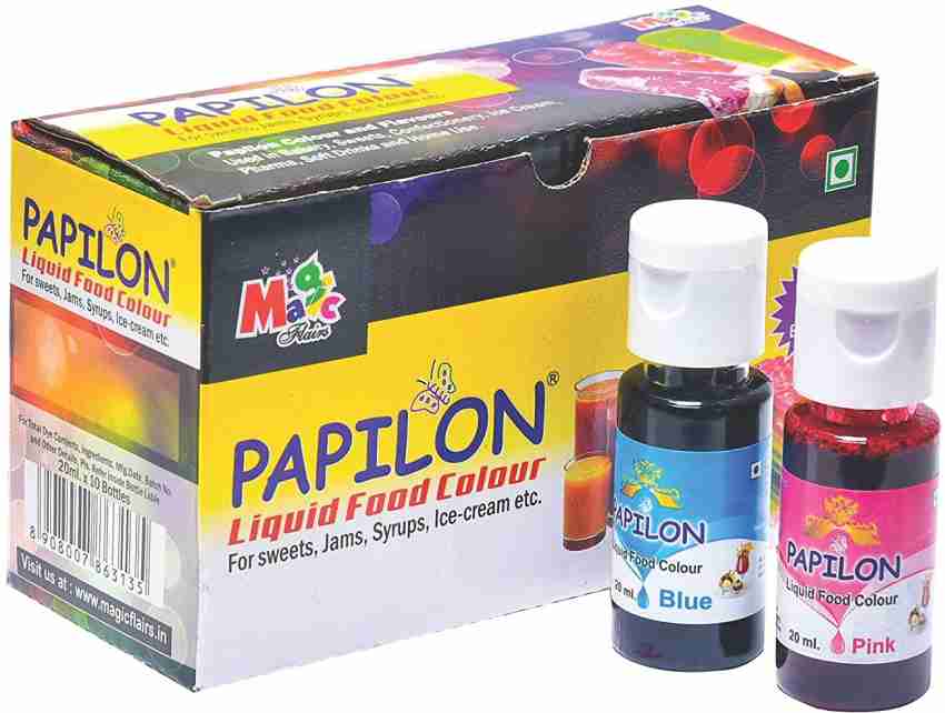 PAPILON 10 Shades Of Liquid Food Color (20 Ml X 10 Bottle) Multicolor Price  in India - Buy PAPILON 10 Shades Of Liquid Food Color (20 Ml X 10 Bottle)  Multicolor online at