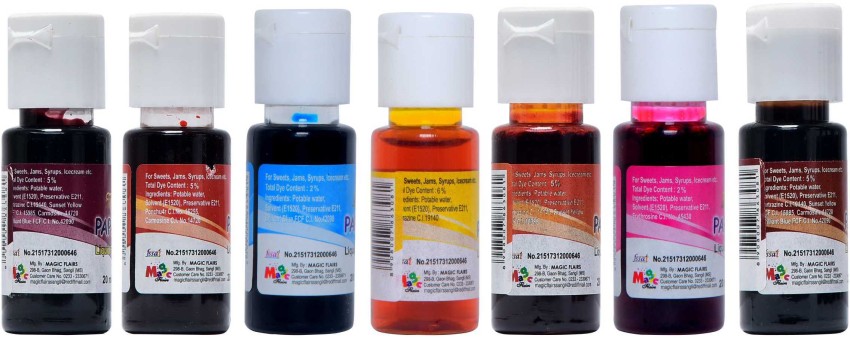 PAPILON 7 Shades Of Liquid Food Color (20 Ml X 7 Bottle) Multicolor Price  in India - Buy PAPILON 7 Shades Of Liquid Food Color (20 Ml X 7 Bottle)  Multicolor online at