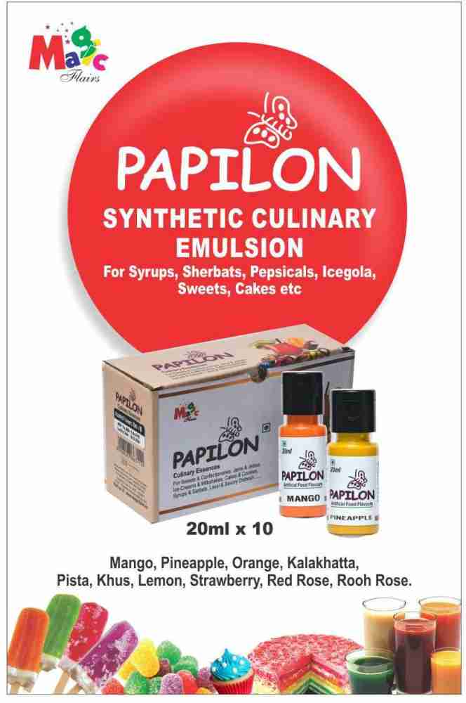 PAPILON 10 Shades Of Liquid Food Color (20 Ml X 10 Bottle