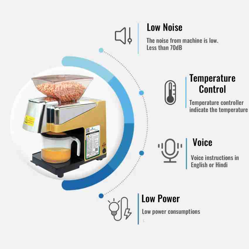 Softel Domestic Oil Maker Machine - 750 Watts with Temperature Controller, Oil  Extractor Machine