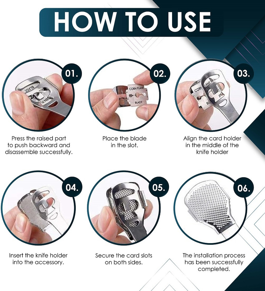 Foot blade for hard skin sales