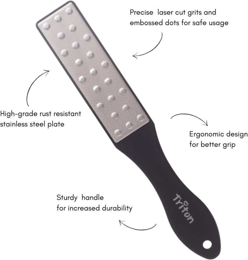 Buy TRITON Professional Lazer Cut Grits Nickel Plate Foot Scraper