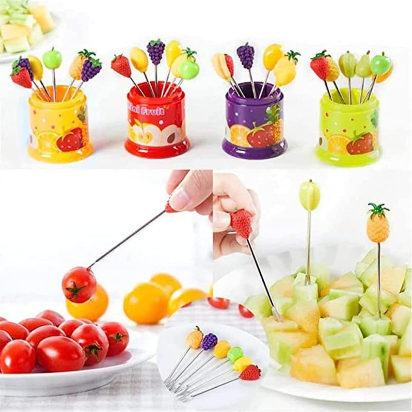 PRIMEFAIR Fruit Forks 6 pcs Creative Lovely Stainless Steel Dazzle Fruit Fork for Kitchen Stainless Steel Fruit Fork Set Price in India Buy PRIMEFAIR Fruit Forks 6 pcs Creative Lovely Stainless