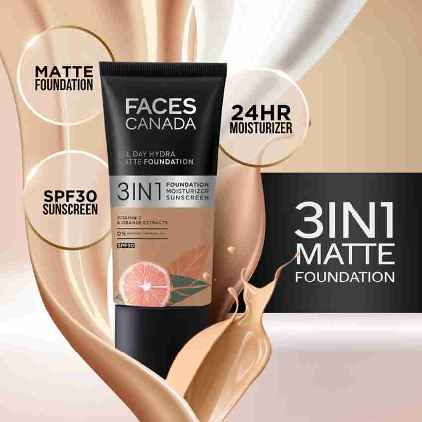 Buy FACES CANADA Sheer Radiance Liquid Foundation - Ivory 01 Online at Best  Price of Rs null - bigbasket