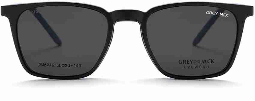 grey jack 3D Polarized Lens Clip On Glasses,TR90 Frame Rectangle