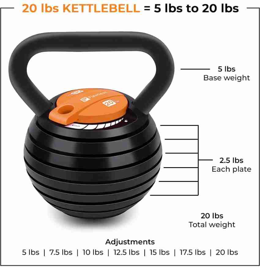 Buy Flexnest Flexikettle 7 in 1 Adjustable Kettlebells With 20 lbs 40 lbs Adjustable Weights Black Orange Kettlebell Online at Best Prices in India Sports Fitness Flipkart