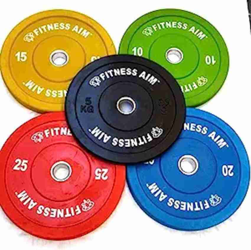 Fitness Aim Color Rubber Bumper Plates 100kg combo Olympic