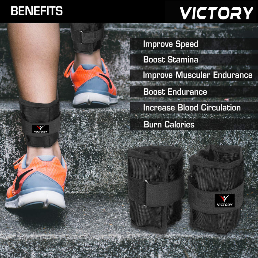 VICTORY 750 gm X 2 Pair Wrist Ankle weight for Fitness Walking Jogging Aerobics Black Ankle Weight Buy VICTORY 750 gm X 2 Pair Wrist Ankle weight for Fitness