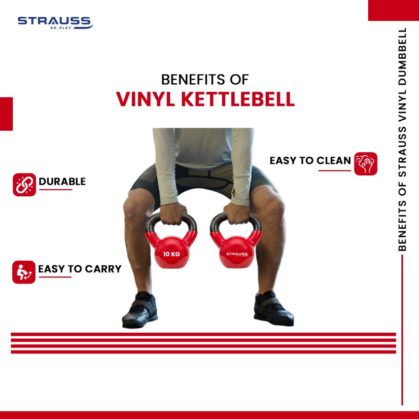 Strauss Vinyl Coated Premium Kettlebell