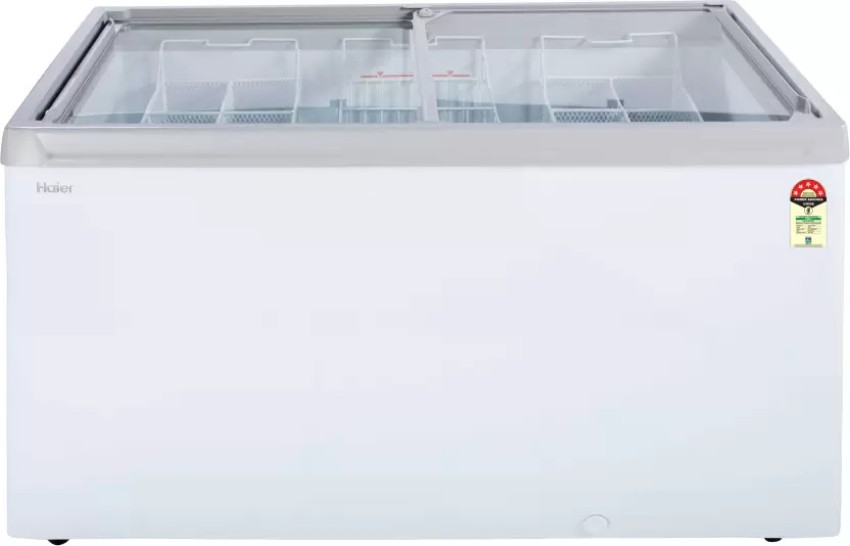 Haier deep deals freezer glass door