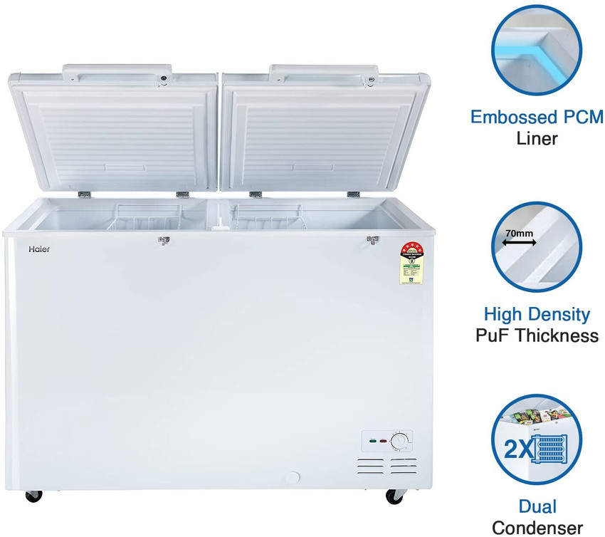 Haier 324 L Double Door Standard Deep Freezer