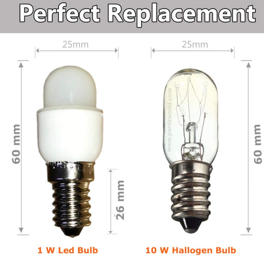 SANSI LED Refrigerator Light Bulb 45W Equivalent, Waterproof Frigidaire Freezer  LED Light Bulb, 5000K 450 Lumens, Non-dimmable, 4W Energy Saving A11  Appliance Fridge Bulbs, 2-Pack 