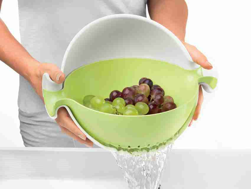 Fruit Bowl with Strainer fruit rinser strainer container Portable