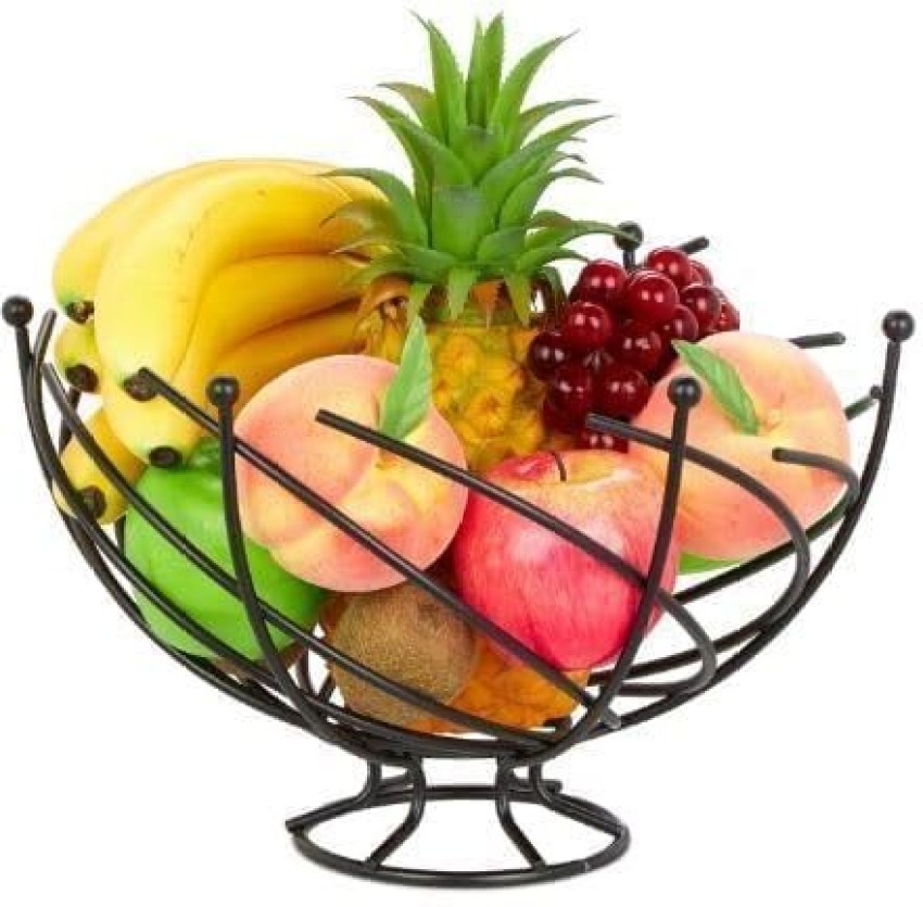 Mesh Fruit Basket with Lid Decorative Fruit Bowl for Kitchen Counter Banana