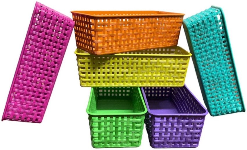 Multicolor Multipurpose Plastic Baskets