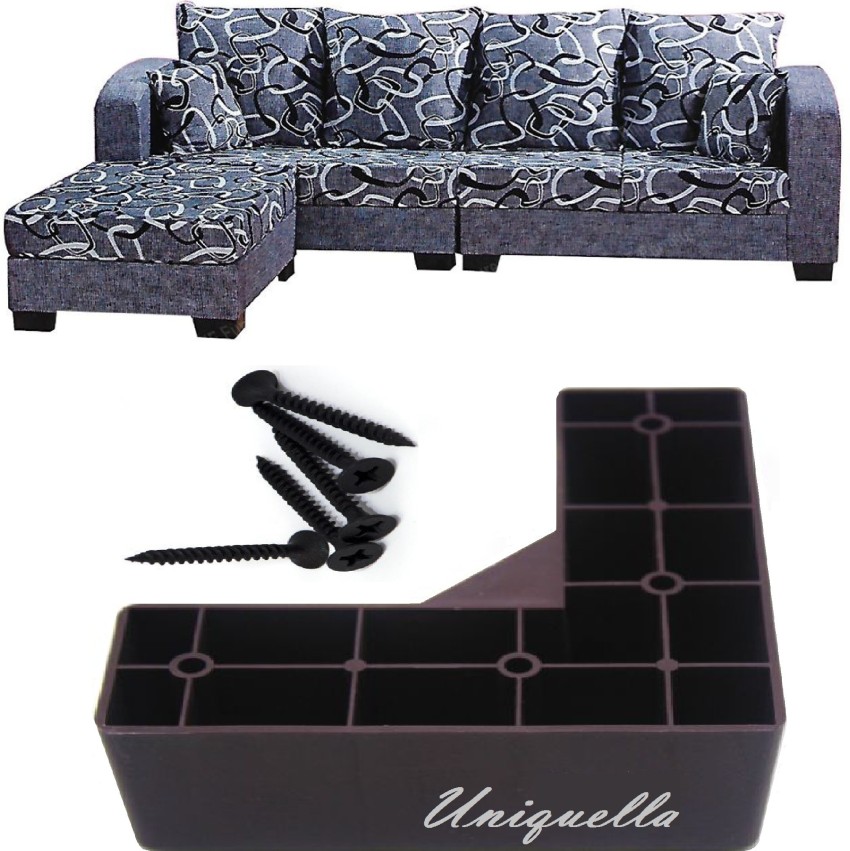 Uniquella Non Breakable 2 L Shape Plastic Sofa Legs 4 Pcs Floor Friendly Include In India