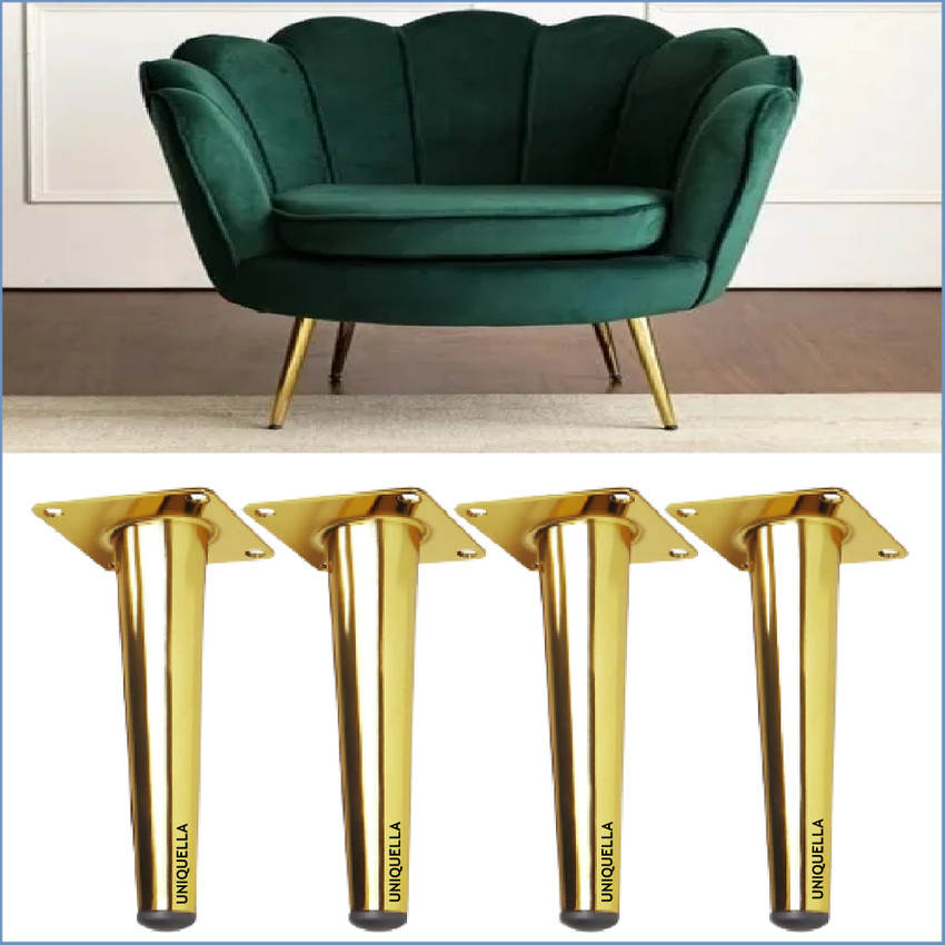 uniquella 8 Inch Glossy Gold Steel Sofa Couch Furniture Legs 4 Pcs Screw Included Sofa Legs Price in India Buy uniquella 8 Inch Glossy Gold Steel Sofa Couch Furniture Legs 4