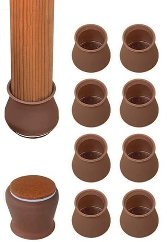 TAPAHPRIYAY 8 pcs Silicone Anti Slip Chair Leg Cover Rubber Chair Leg Caps Furniture Bed Legs