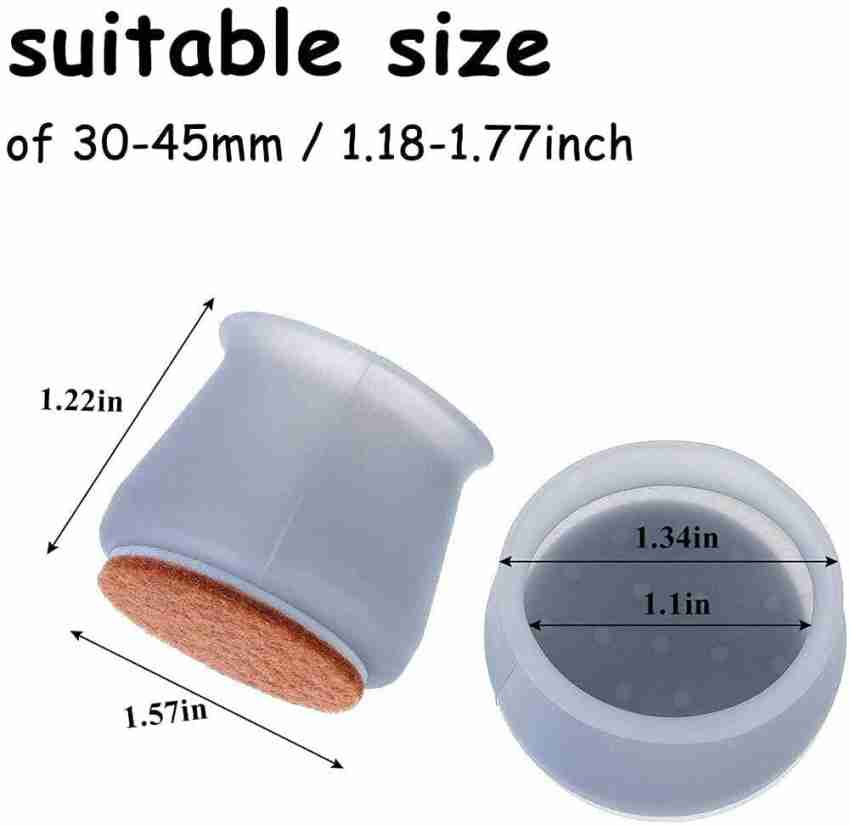 RINTL Plastic Buffer / Bush / Pad / End Cap Size 20mm X 30mm Suitable for  Furniture Base Protection Pack of 50