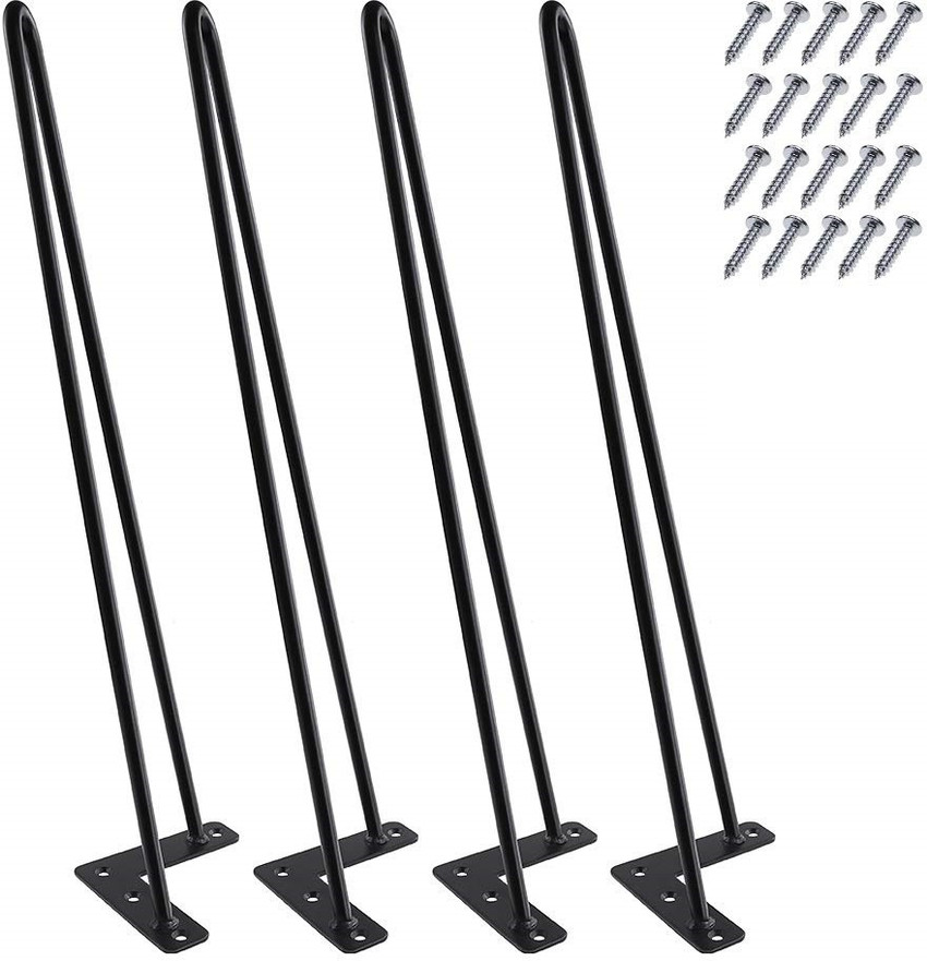 Metal rod outlet table legs