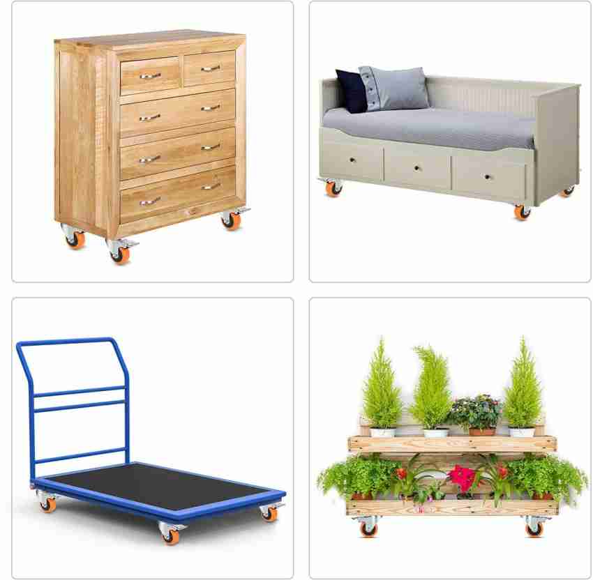 Wood Furniture Caster Wheel | Diameter: 2 | Stem Caster Wheels for Table,  Sofa, Chest, Dresser, Cabinet, Cart, Chair | Vintage Furniture Rollers 