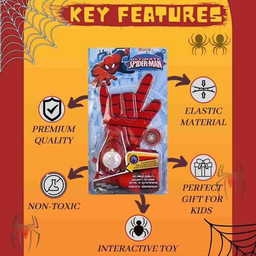 Buy Rao Gadgets Plastic One Hand Spiderman Web Disc Shooter Launcher With  Single Hand Wearable Glove Fun Toy For Kids (Multicolour) Online at Low  Prices in India 