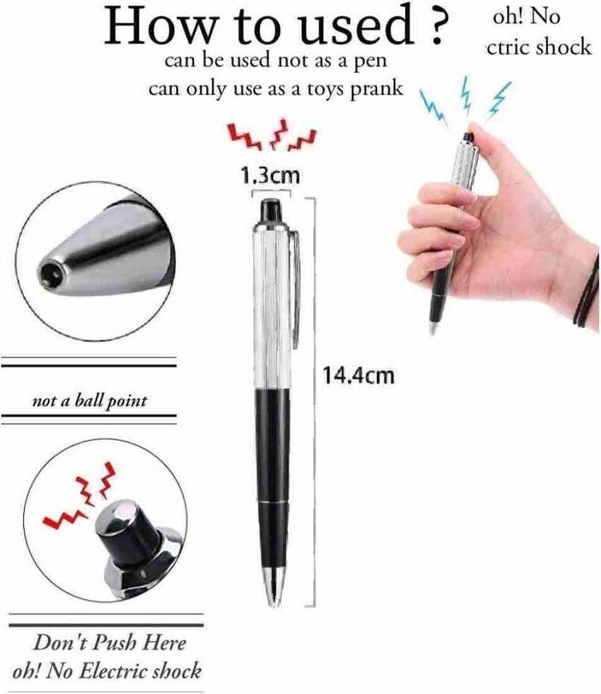 12 SHOCK PEN Shocking JOKE GAG MAGIC TRICK w/ Batteries