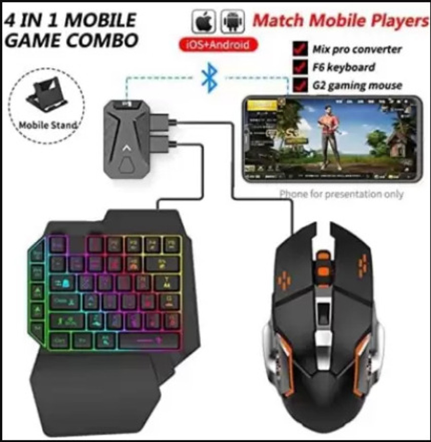 RYT Bluetooth Gaming Keyboard Mouse Convertor For Smartphone Gaming Accessory Kit RYT Flipkart