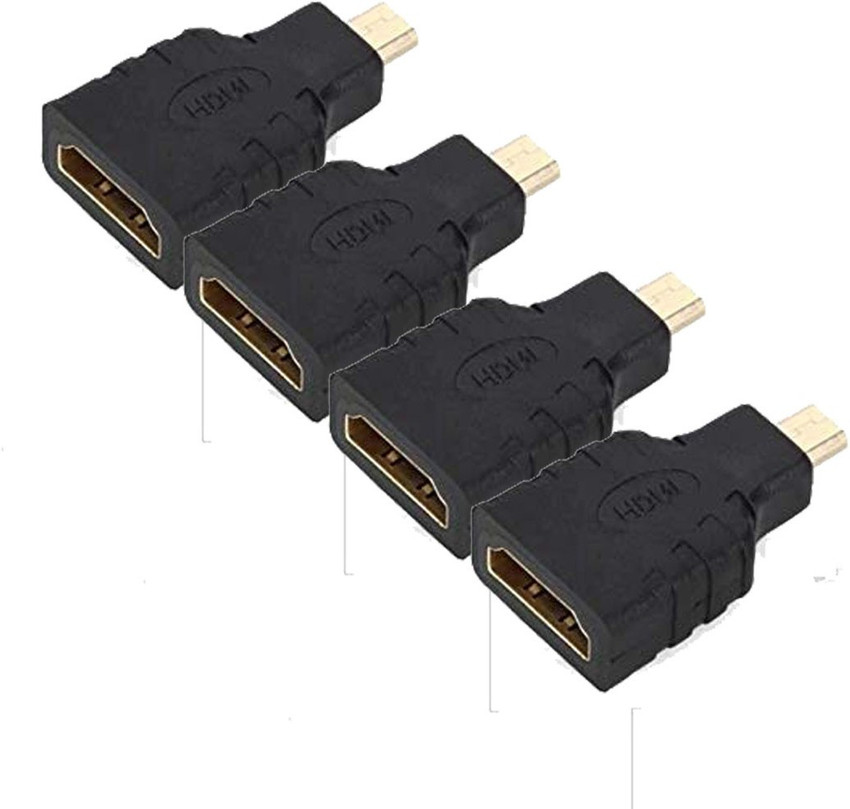 MX HDMI D Micro Male To HDMI 19Pin Female Connector Gold Plated MX3461 PACKOF4 Gaming Adapter MX Flipkart
