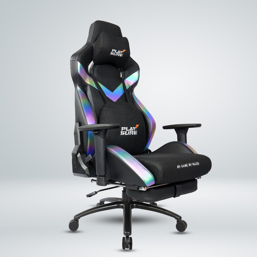 Make My Chairs Play Sure Pro Ergonomic Gaming Chair with Any Stage Locking Mechanism Footrest Gaming Chair Price in India Buy Make My Chairs Play Sure Pro Ergonomic Gaming Chair