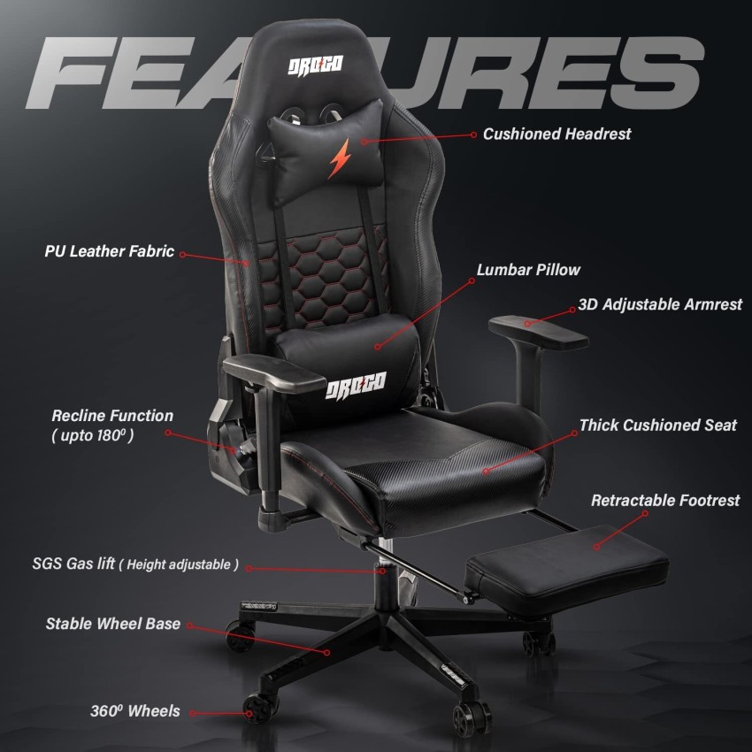 OVERPOWER Gaming Chair Ergonomic Seat with Headrest Gaming Chair