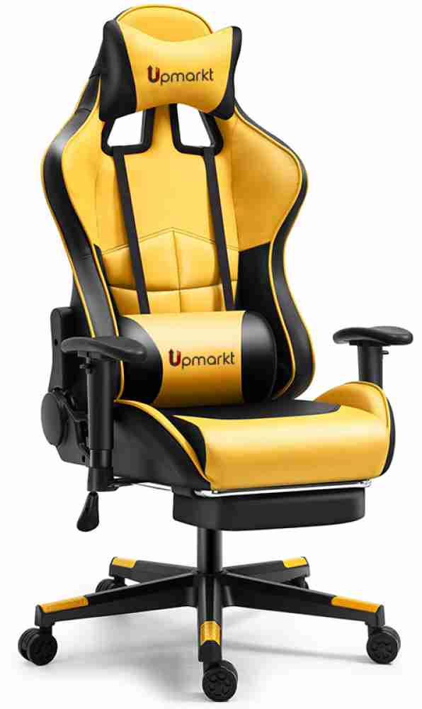 Upmarkt Pro Gamer Racing Style Ergonomic Gaming Chair Yellow