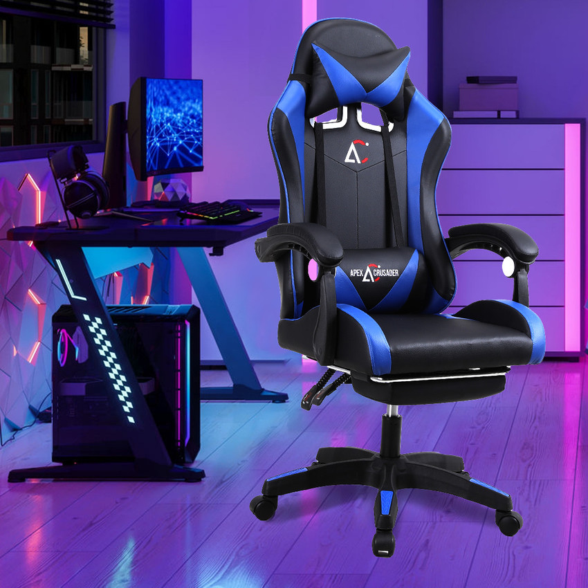 Gaming chair with discount adjustable lumbar support