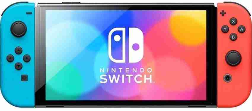 NINTENDO Switch OLED Console with Neon Blue Neon Red Joy Con 64 GB  