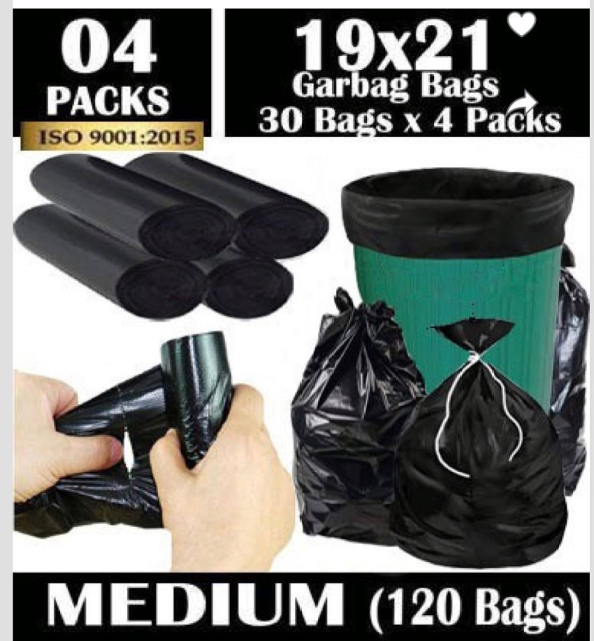 Garbage bag, dustbin bags, medium size, Trash Bags, 150 Bags 19x21 Inches.