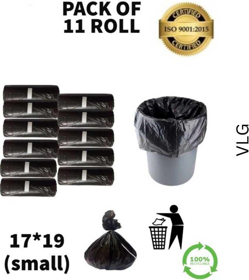 VLG Biodegradable Dustbin Bags 17 19 Size Small 11 L Garbage Bag Pack Of 330 Price in India Buy VLG Biodegradable Dustbin Bags 17 19 Size Small 11 L Garbage Bag Pack Of 330 online at Flipkart