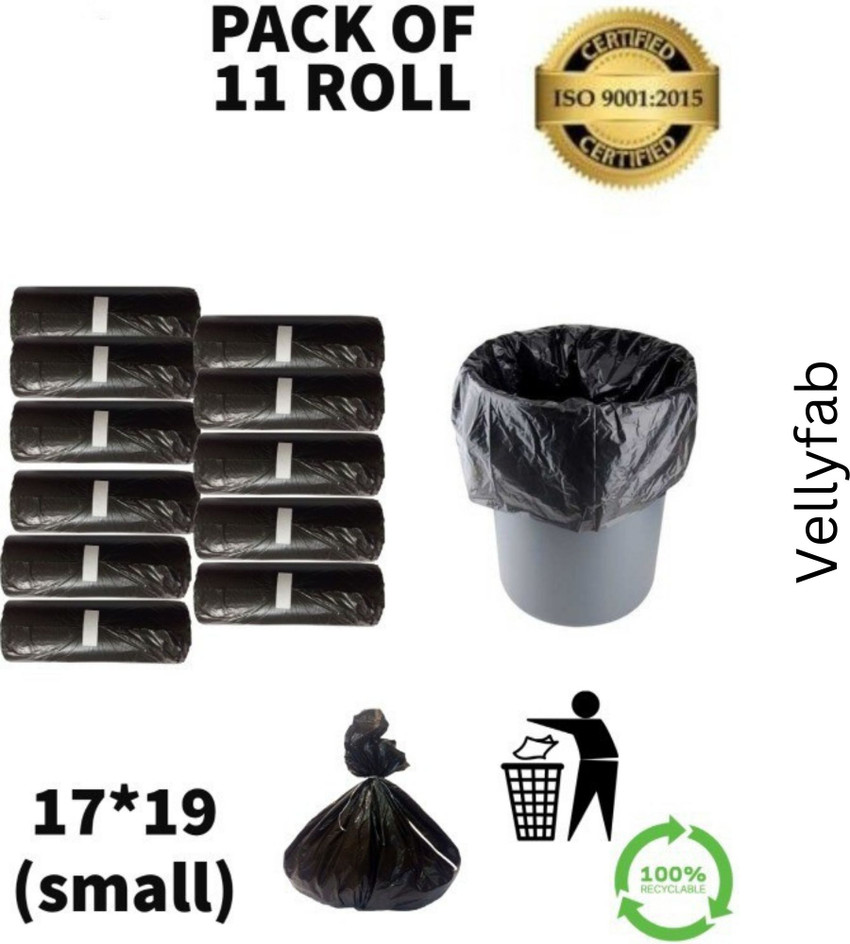 Vellyfab Biodegradable Dustbin Bags 17 19 Size Small 11 L Garbage Bag Pack Of 330 Price in India Buy Vellyfab Biodegradable Dustbin Bags 17 19 Size Small 11 L Garbage Bag Pack Of 330 online at Flipkar...