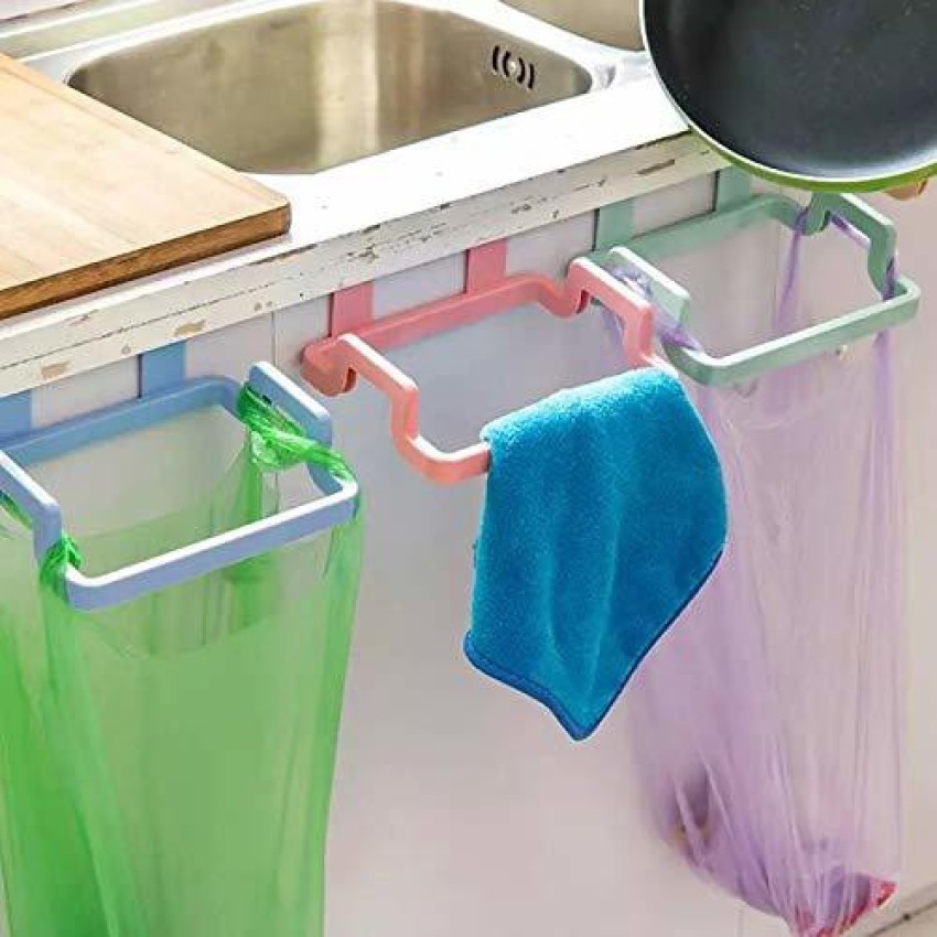 2pcs PP Trash Bag Holder for Kitchen Cabinets Doors and Cupboards, Under  Sink Bag Holder, trash bag holder, grocery bag holder, bag holder, under  sink trash can, cabinet trash can, kitchen trash