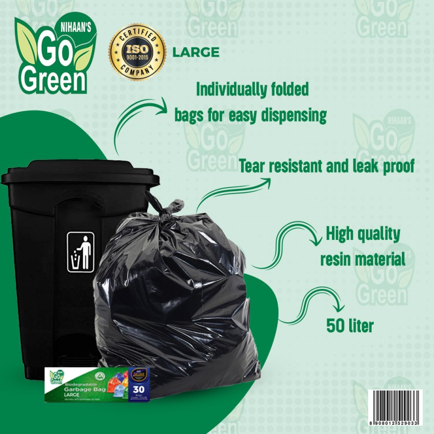 ANANT Green(wet Garbage) Oxo-biodegradable Trash/ Garbage Bags