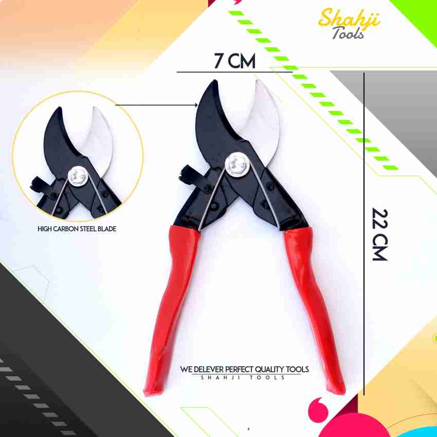 SHAHJI Double Cut Cutter Shear Pruner For Home Gardening Bypass
