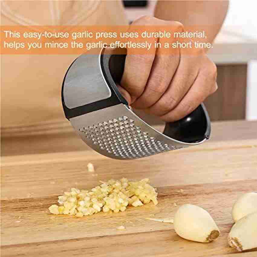 Manual Garlic Press Stainless Steel Handheld Ginger Garlic Curve Mince