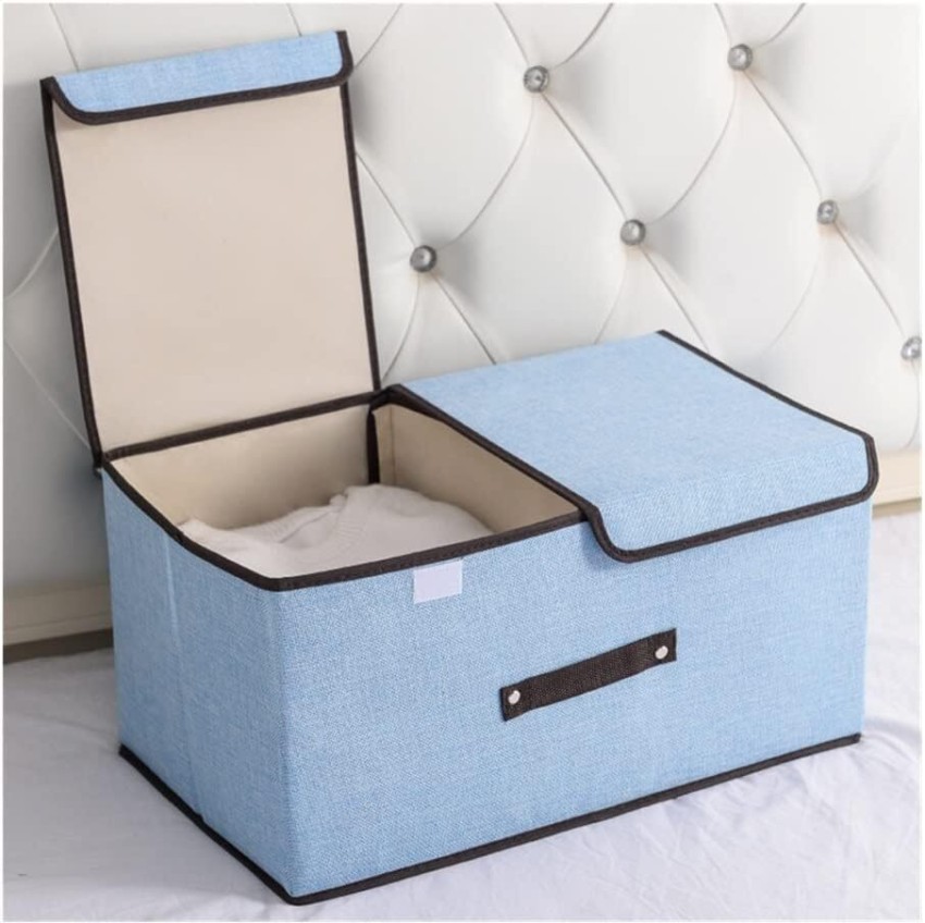 KUBER INDUSTRIES Foldable Double Lid Storage Box, Toys Storage Bin, Wardrobe  Organizer For Clothes, Front Handle & Stackable Price in India - Buy KUBER  INDUSTRIES Foldable Double Lid Storage Box, Toys Storage Bin