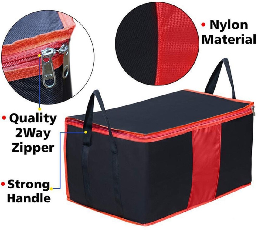 STORITE Big Underbed Storage Bag Foldable Large Storage Bag Big Organizer  for Clothes, Blankets & Documents Storage Bag with Zipper Closure and  Strong Handle - 57x40.5x36.8 cm Price in India - Buy