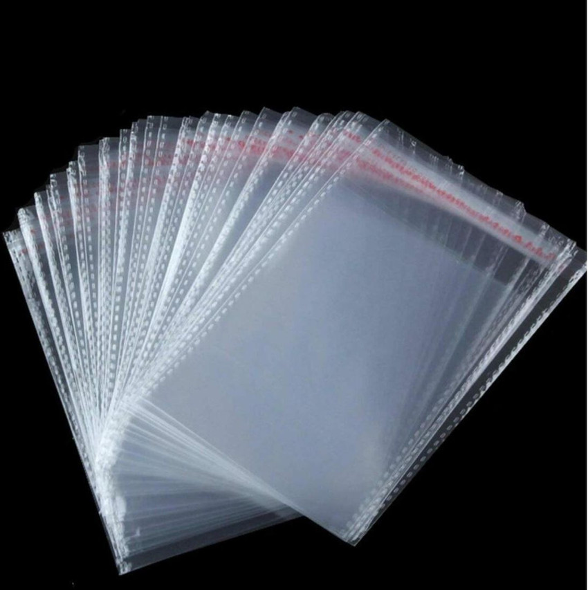 ADITYA SIZE 8 X1 2 INCH BOPP Garment Bags Polythene Clear Bags Pouches For Jewellery Saree and Clothes Plastic Self Adhesive Resealable Pouch Used for Gift Packing Pack Of 100 Price in India