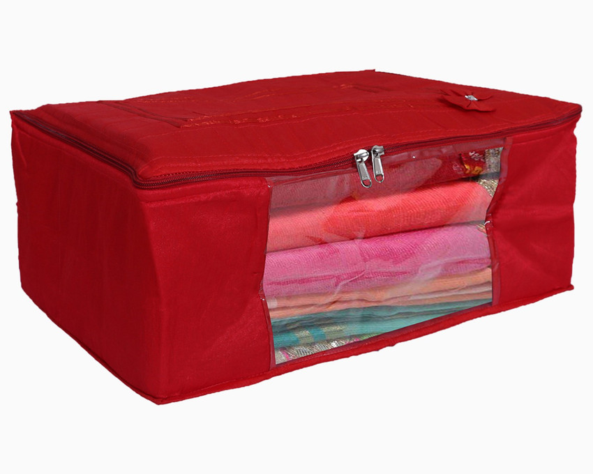 Kuber Industries 3 Layered Quilted Cotton Saree Cover/Cloth